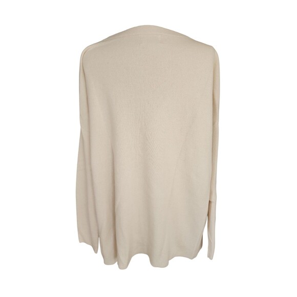Town Pride Apres Ski Vail Sweater Womens Small Cream Oversized Drop Shoulders - Picture 3 of 9